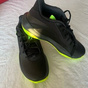 Under Armour Black and Neon Green Athletic Shoes